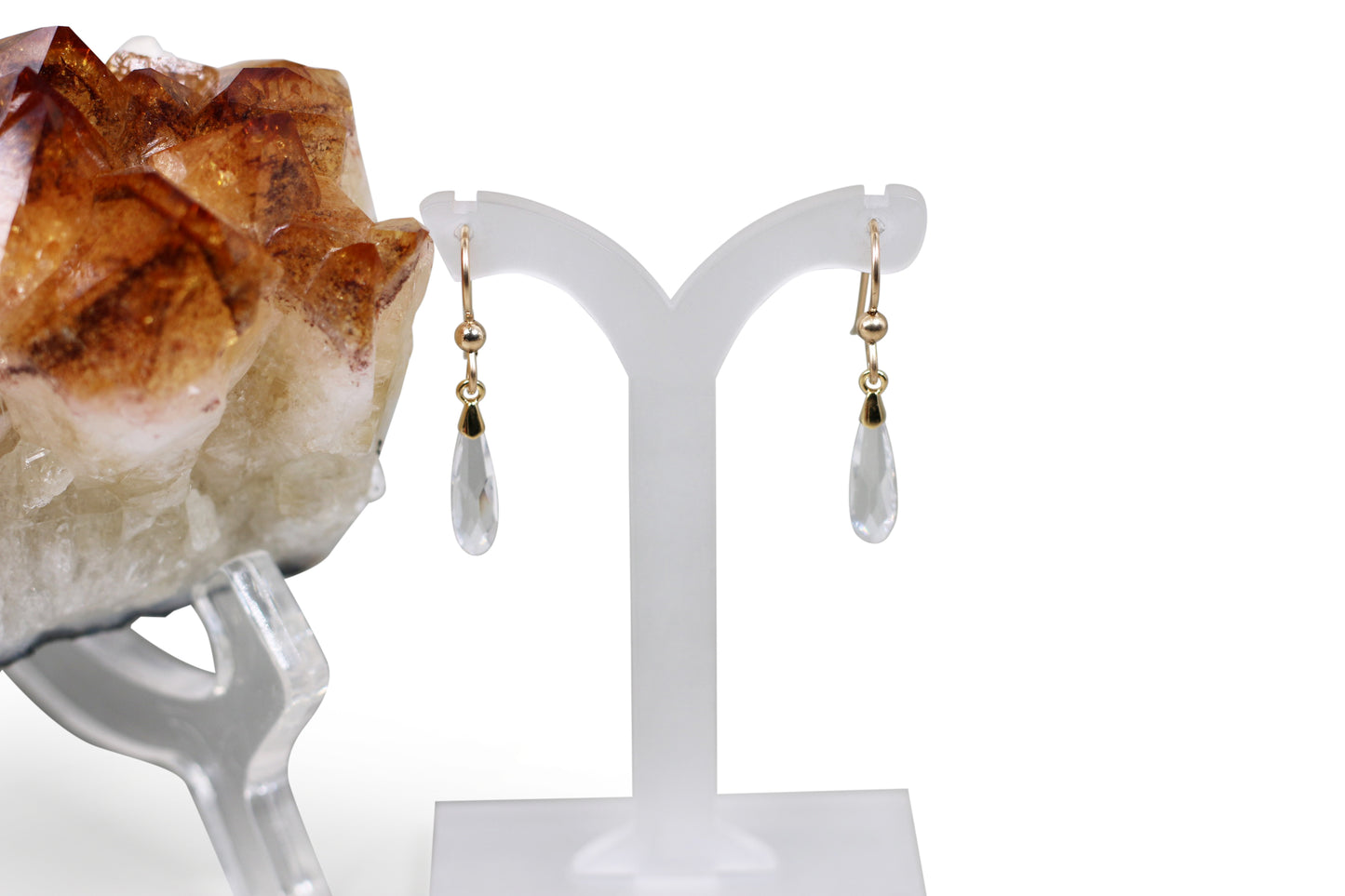 Clear Crystal Teardrop Set