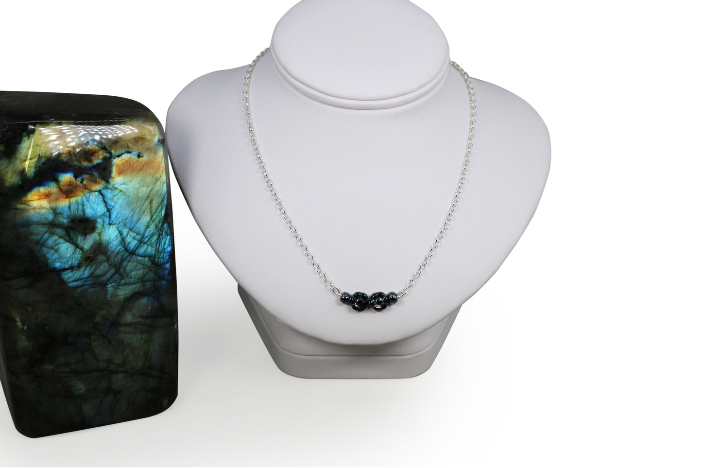 Iris Flowers 19" Necklace