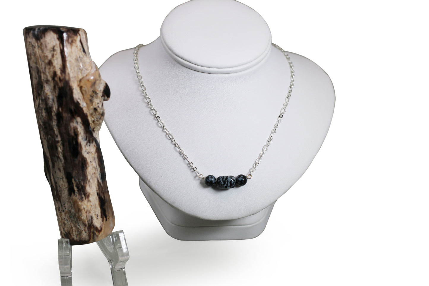 Snowflake Obsidian Gems Set