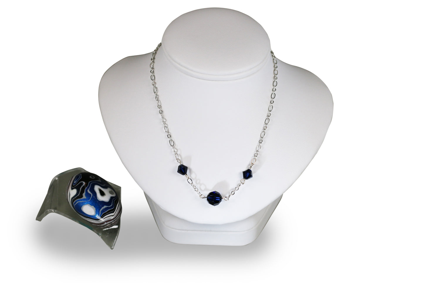 Indigo Crystals Silver Set
