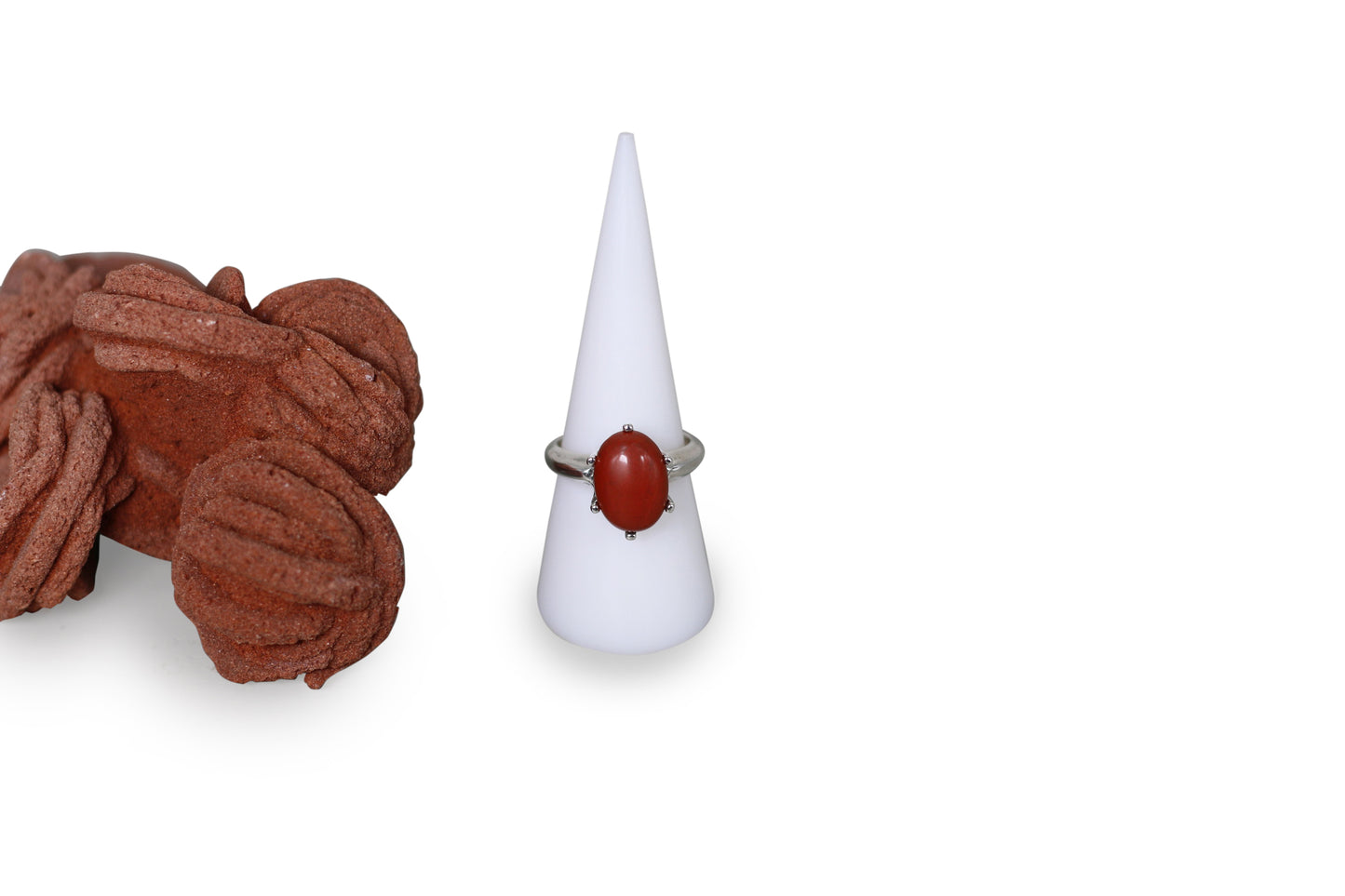 Red Jasper Gemstone Size 8 Ring