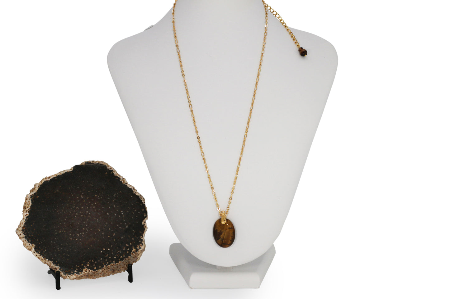 Tiger Eye Gemstone 20" Necklace