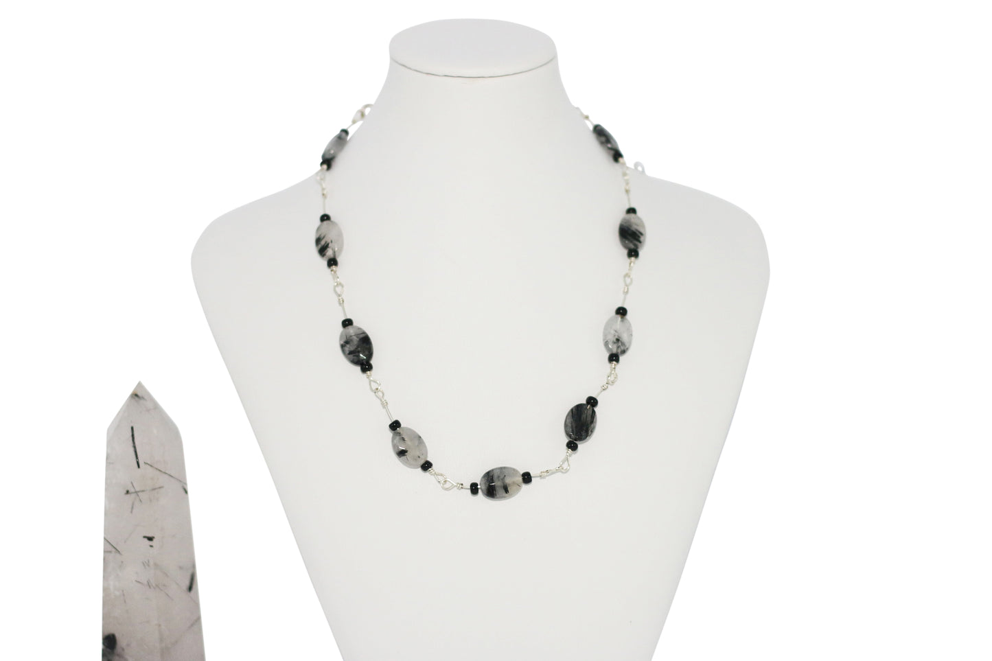 Tourmalinated Quartz 17" Necklace