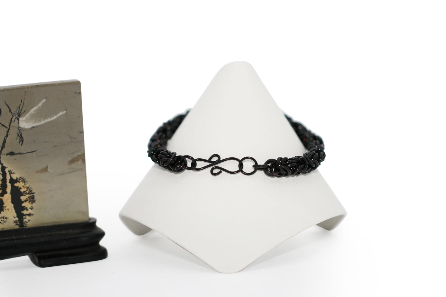 Black Byzantine 8" Bracelet