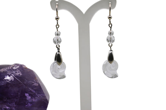 Crystal Nautilus Earrings