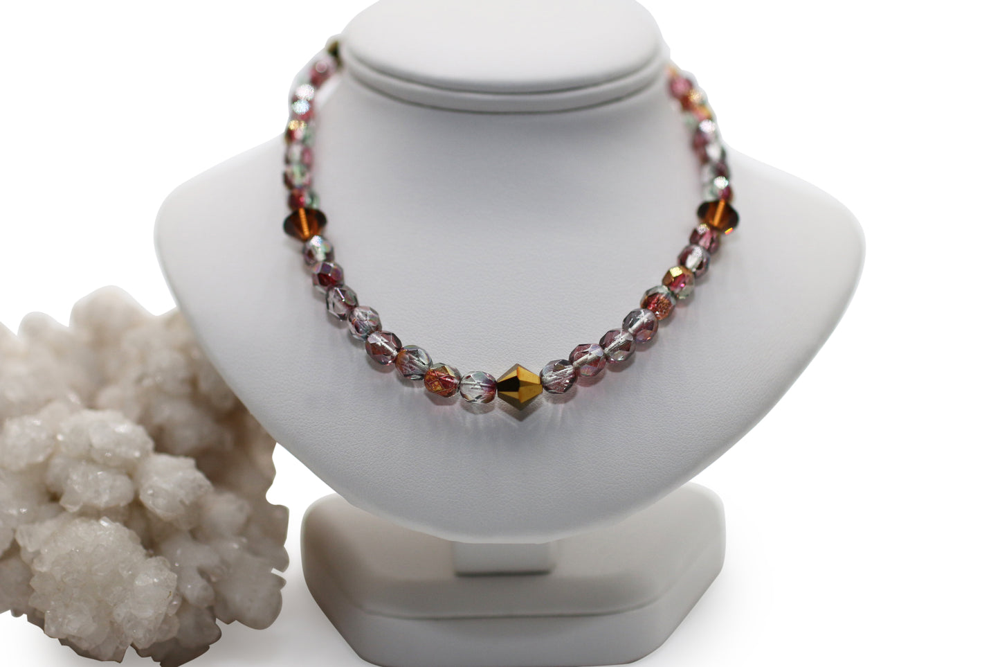 Smoke Topaz Multi- Colored Necklace