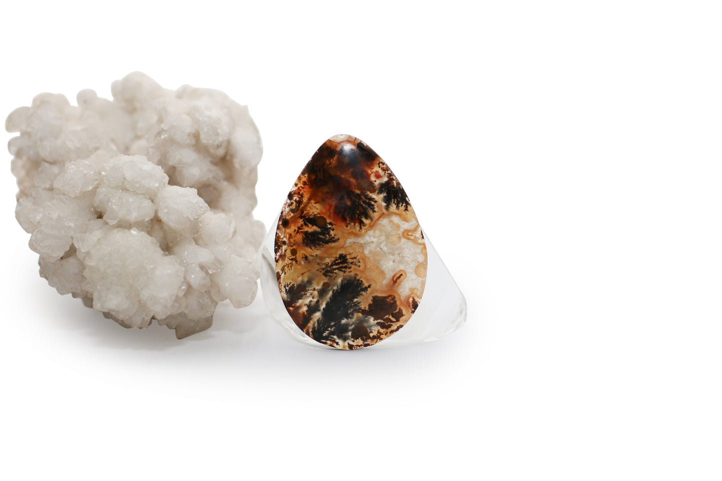 Plume Agate Teardrop
