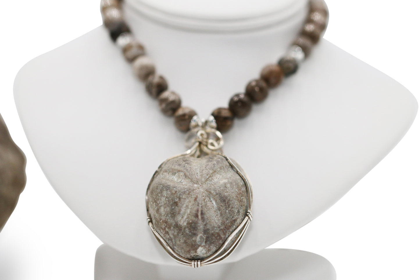 Echinoid Fossil 26" Necklace