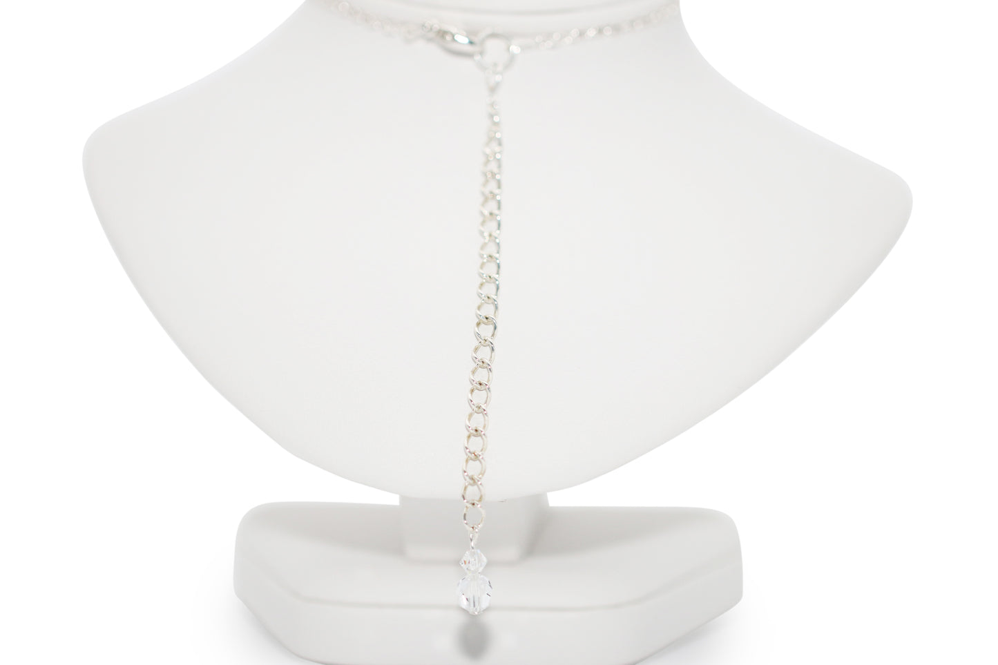 Antique Silver Flowers 16" Necklace