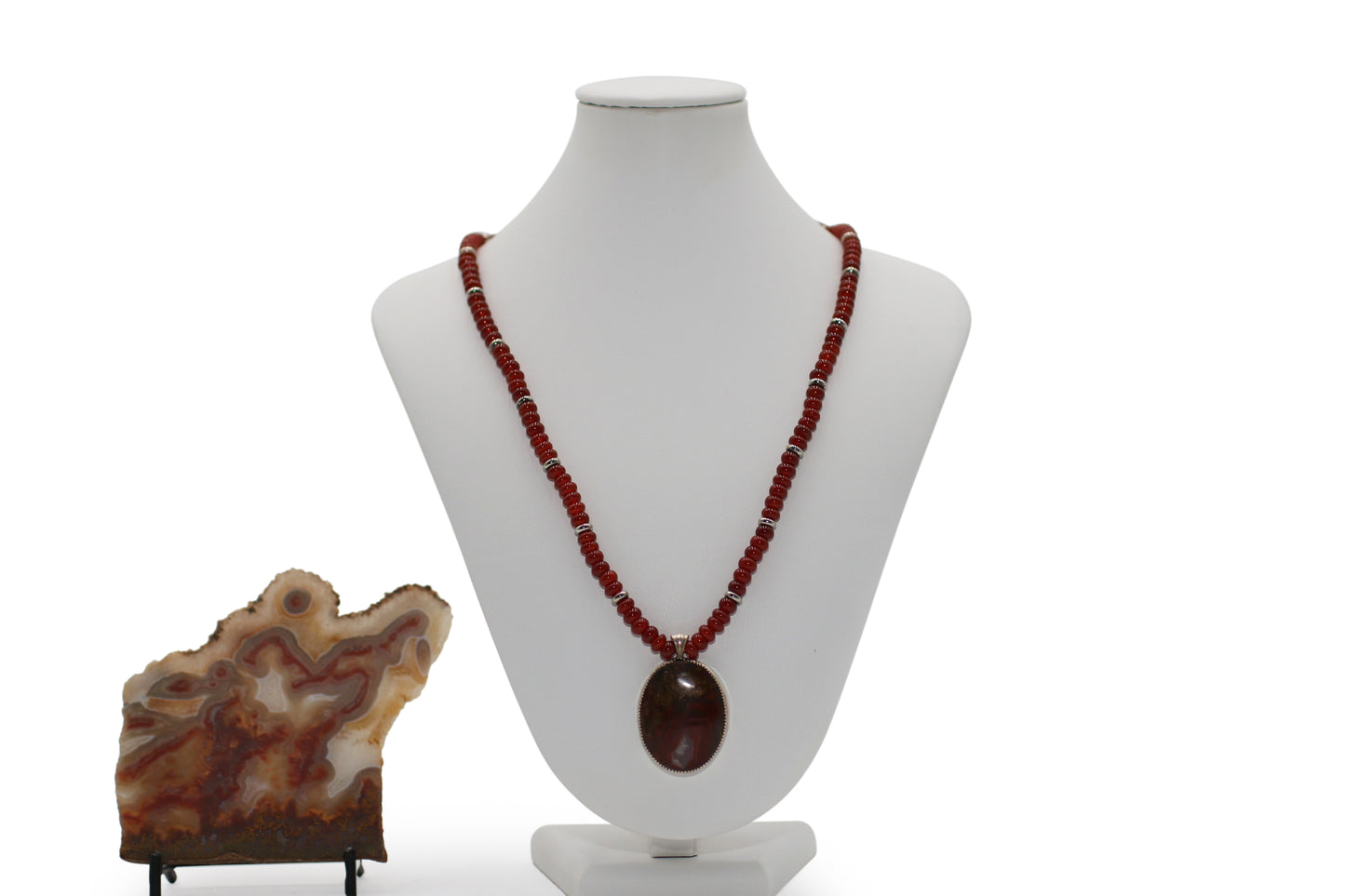 Agate Cabochon 24" Necklace