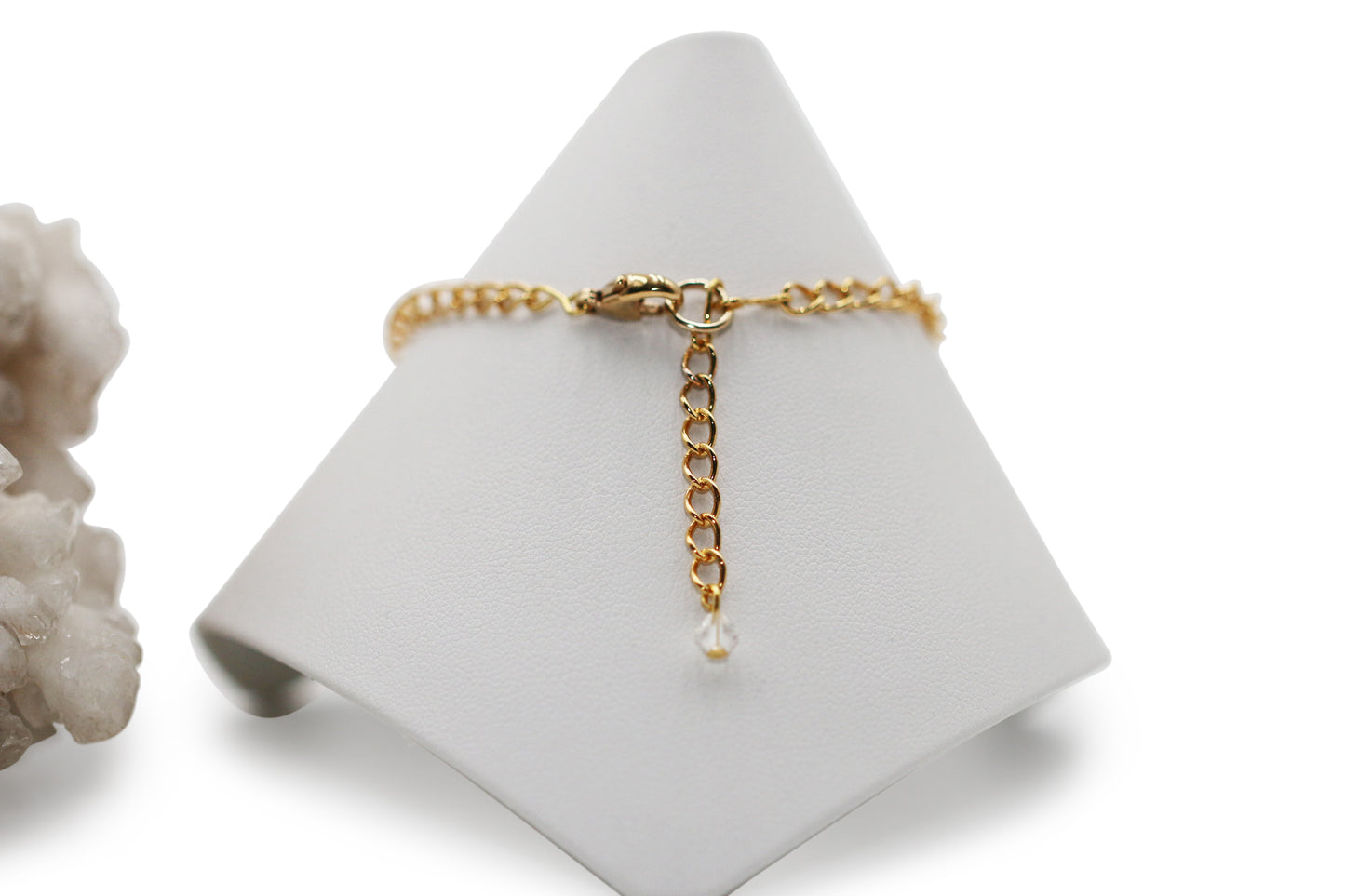 Clear CZ 8" Gold Bracelet