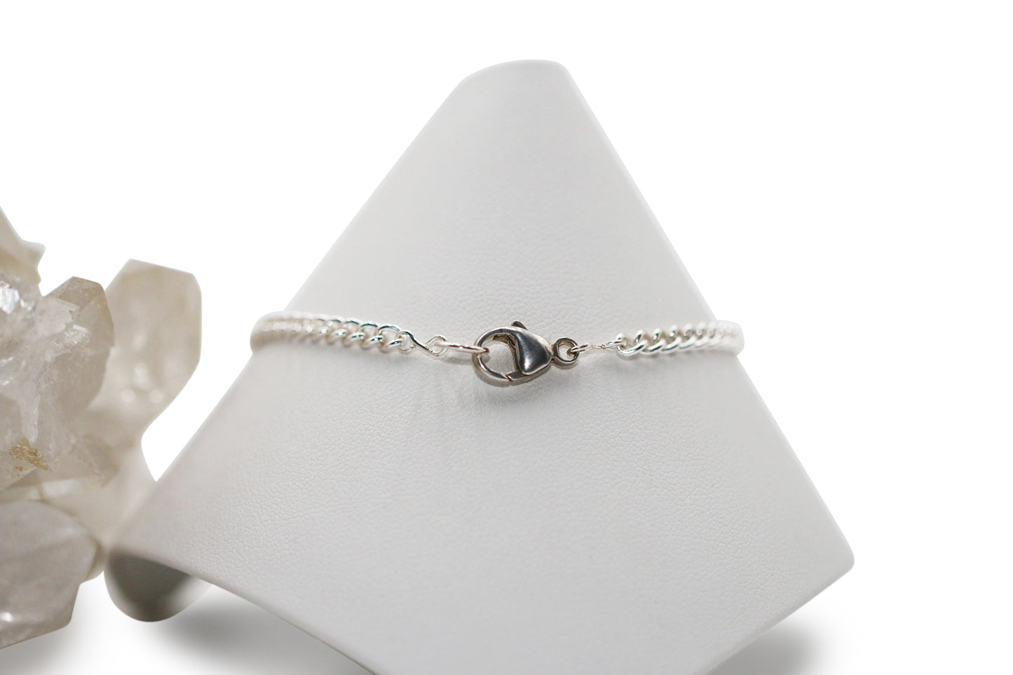 Clear CZ 8" Silver Bracelet