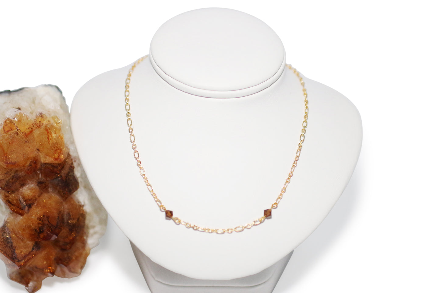 Smoke Topaz Crystals 20" Necklace