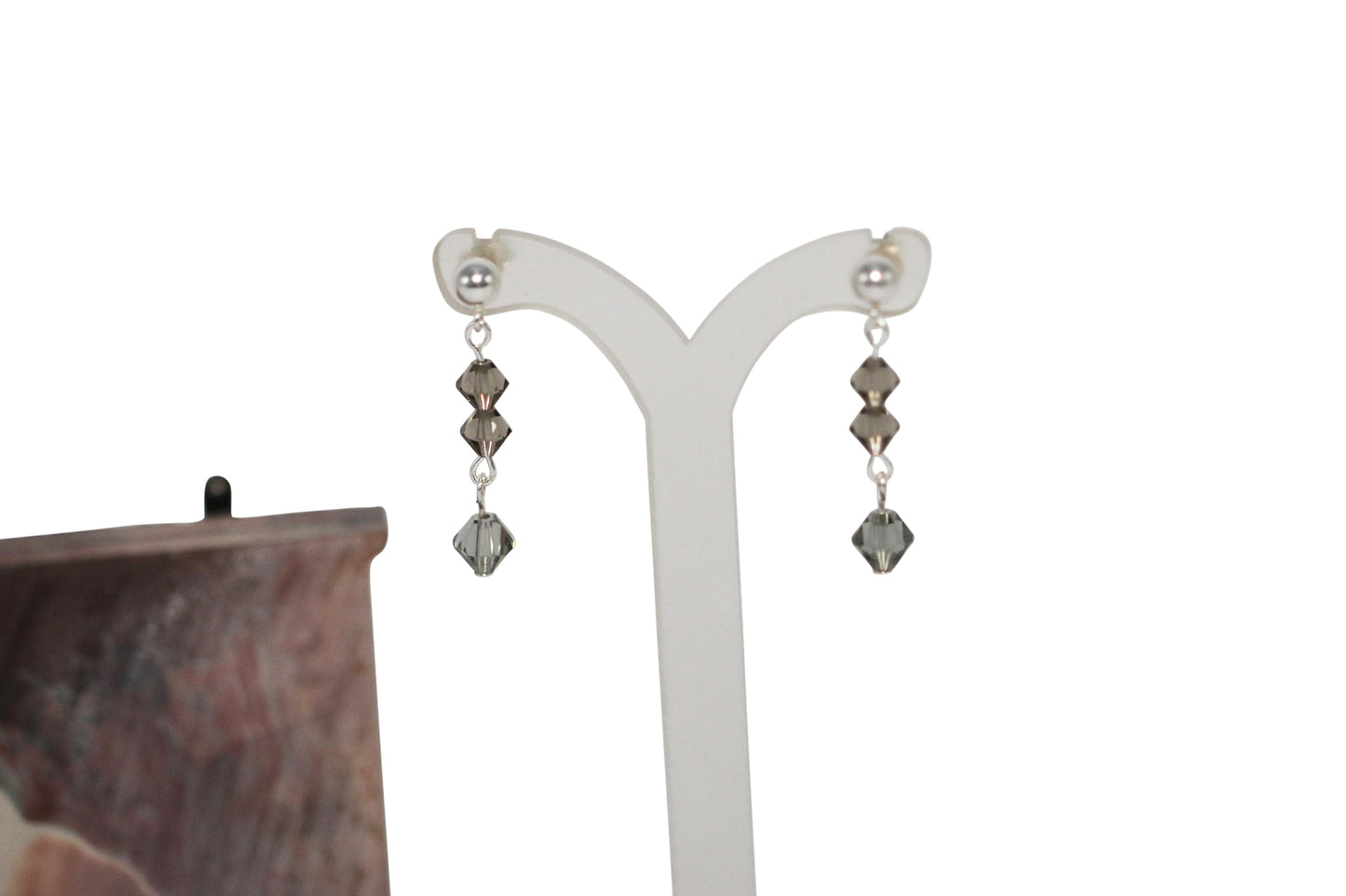 Black Diamond Crystal Earrings