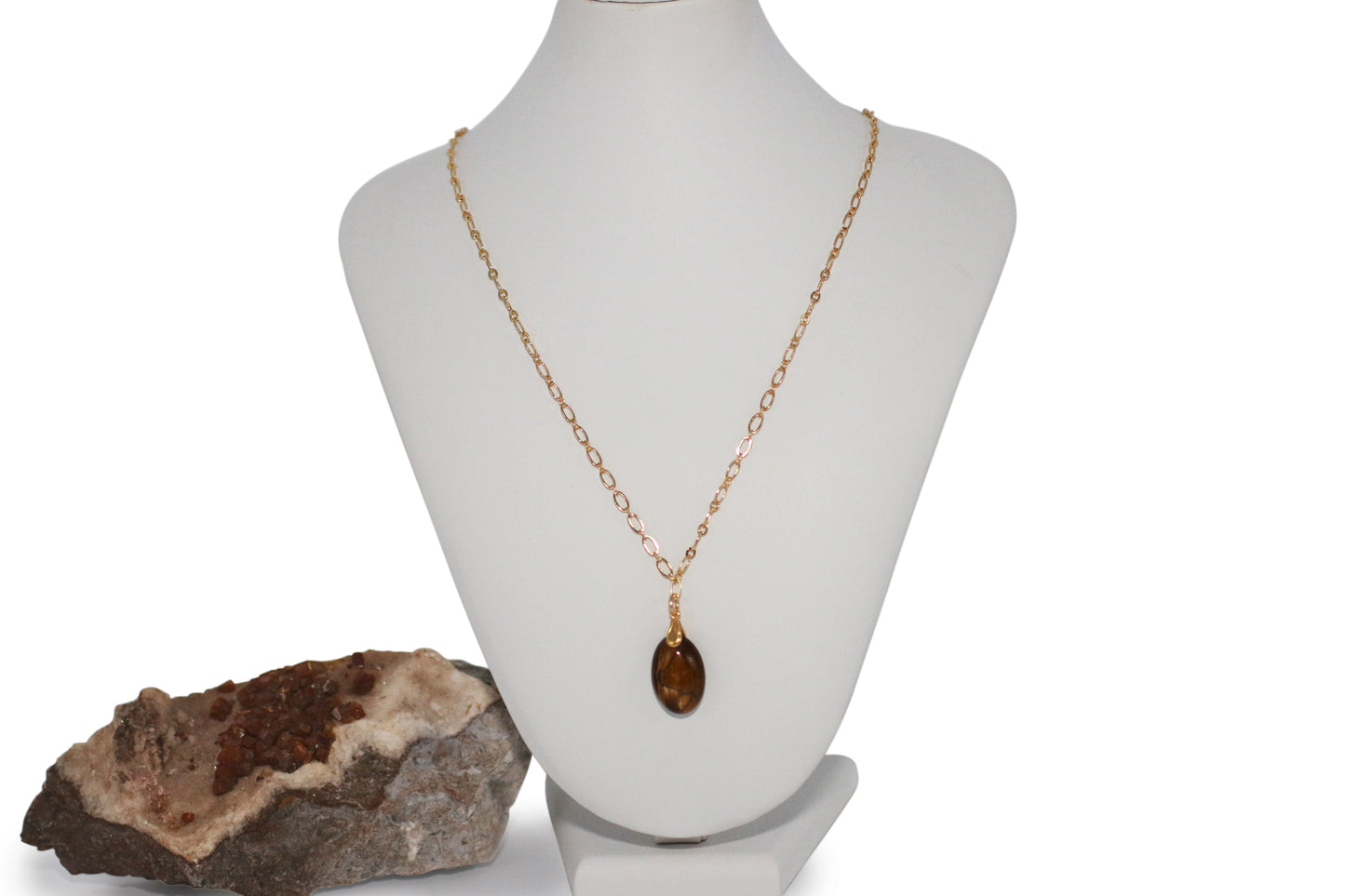 Tiger Eye 22" Gemstone Necklace