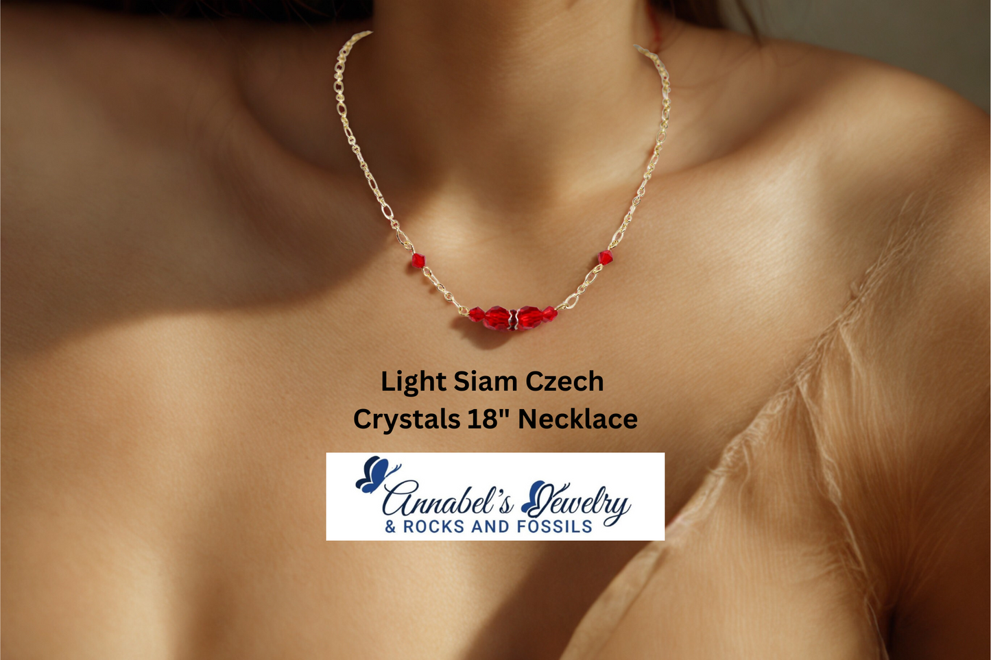 Light Siam Crystals Gold Set