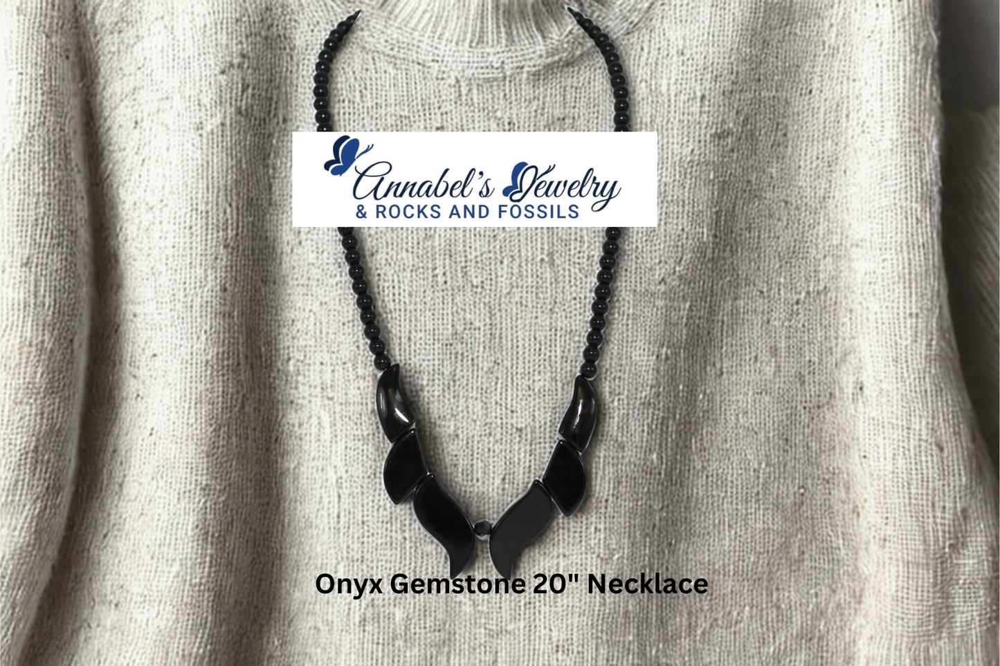 Onyx Gemstone 20" Necklace