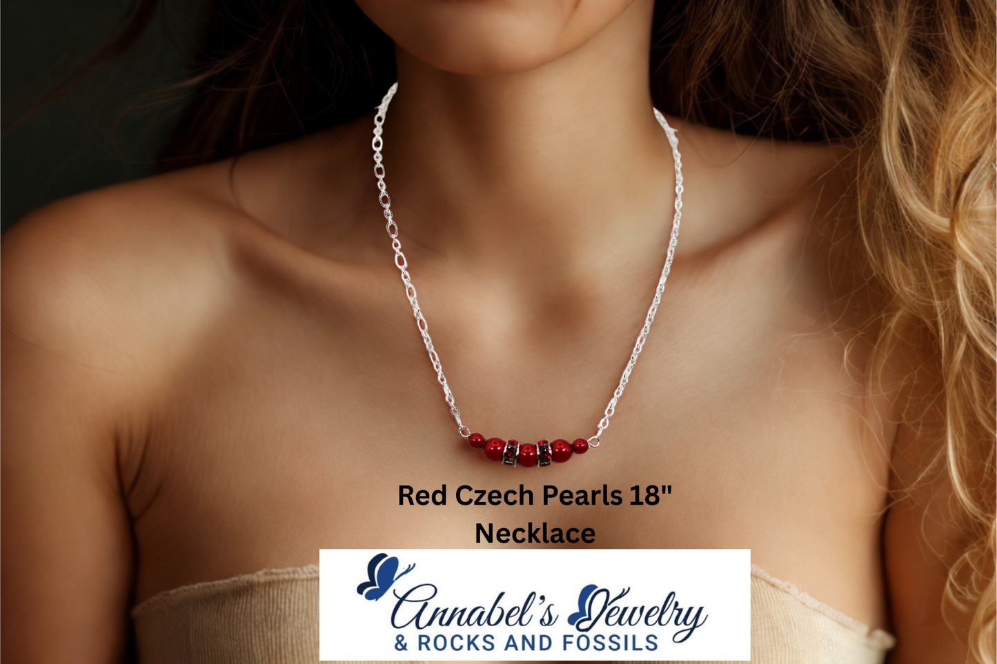 Red Pearls 18" Necklace
