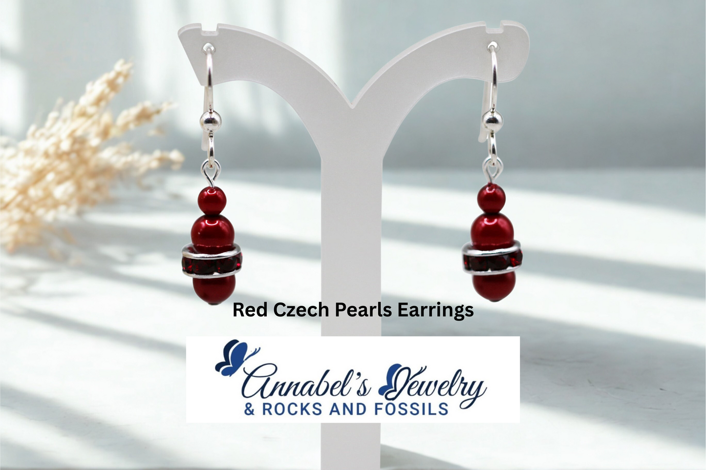 Red Czech Pearls Set