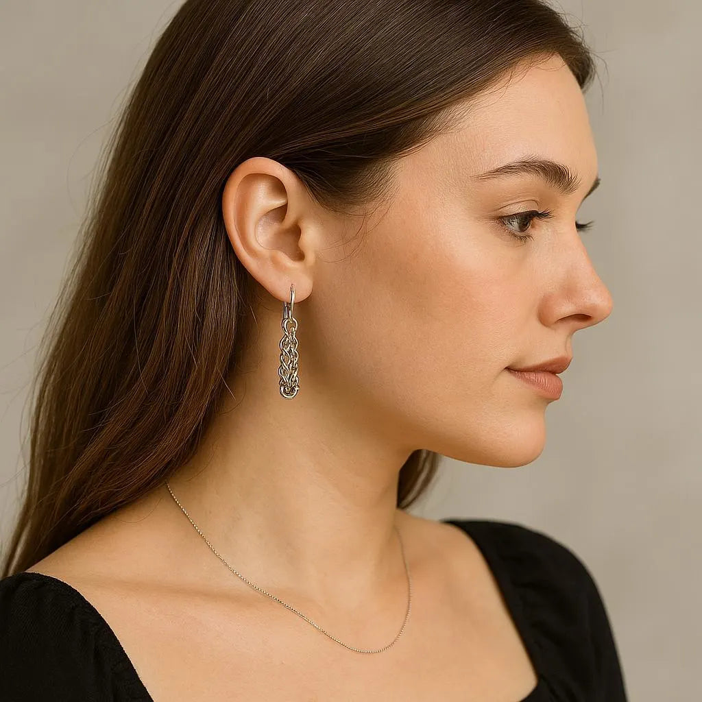 Silver Byzantine Earrings