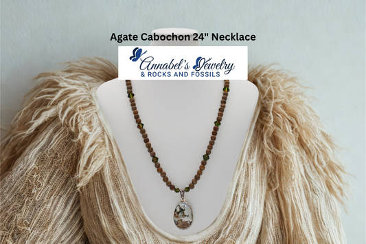 Agate Cabochon 24" Necklace