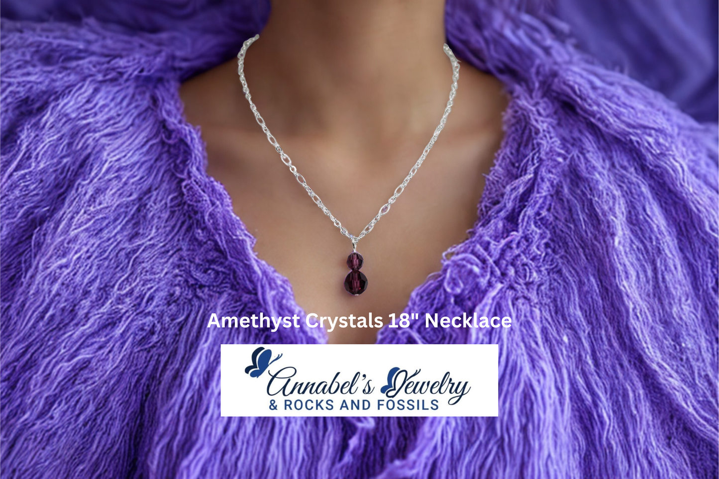 Amethyst Crystals 18" Necklace