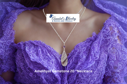 Amethyst Gemstone 20 "Necklace