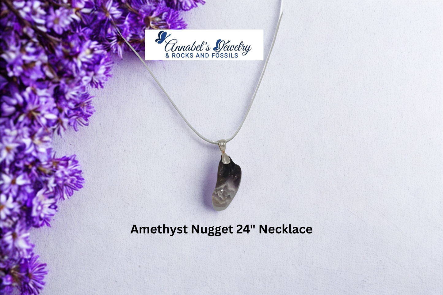 Amethyst Nugget 24" Necklace