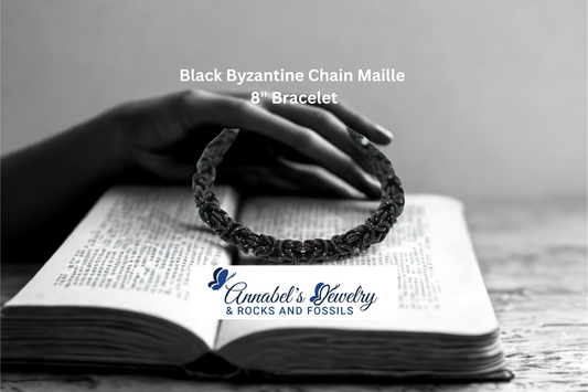 Black Byzantine 8" Bracelet