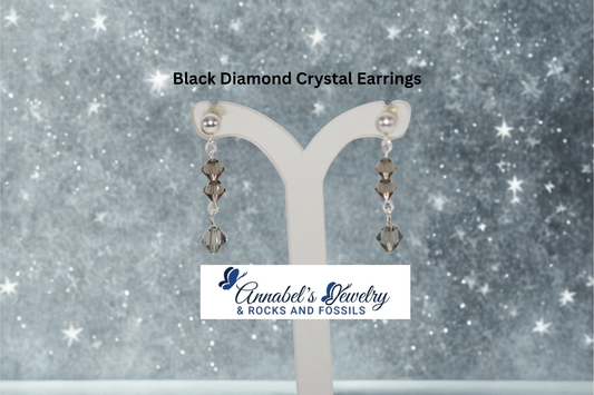 Black Diamond Crystal Earrings