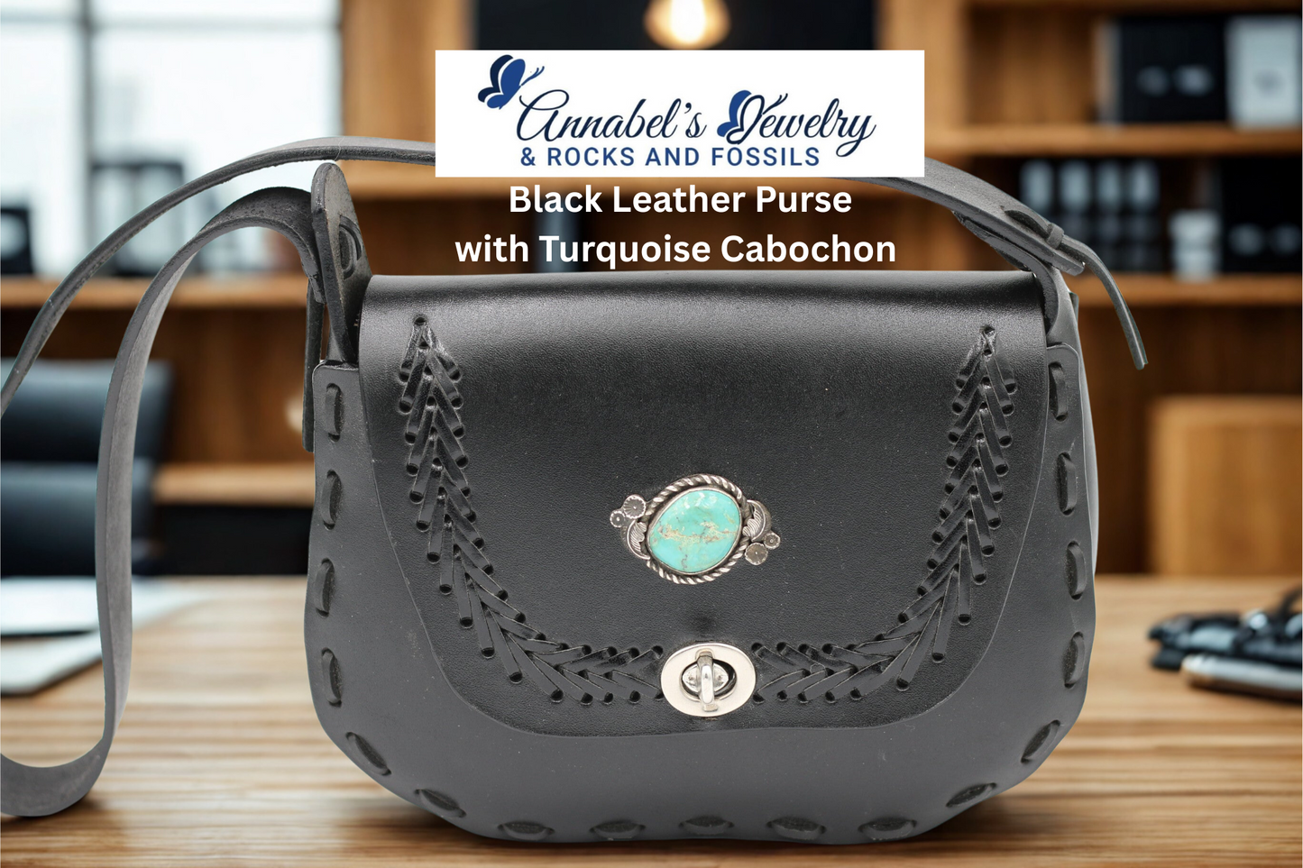 Black Leather Purse