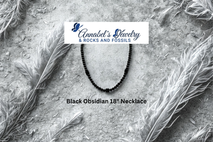 Black Obsidian 18" Necklace