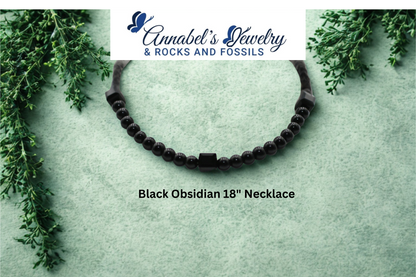 Black Obsidian 18" Necklace