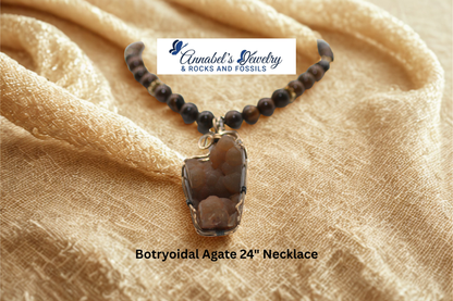 Botryoidal Agate 24" Necklace