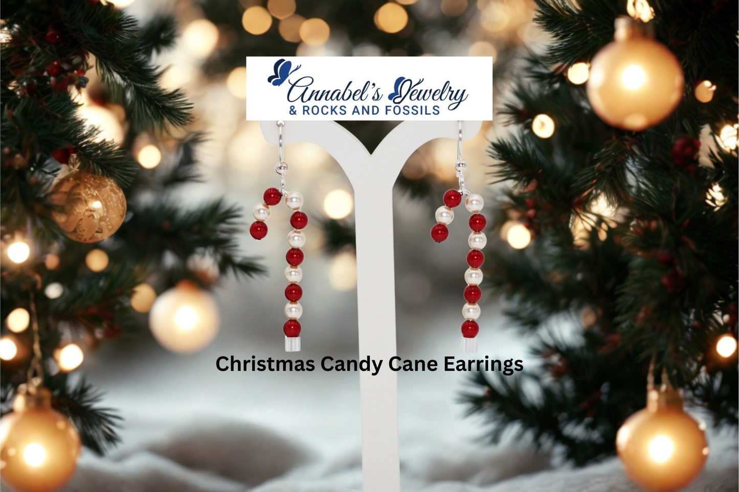 Christmas Candy Cane Earrings