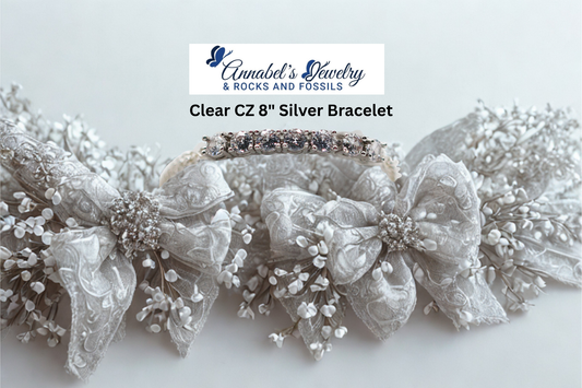 Clear CZ 8" Silver Bracelet