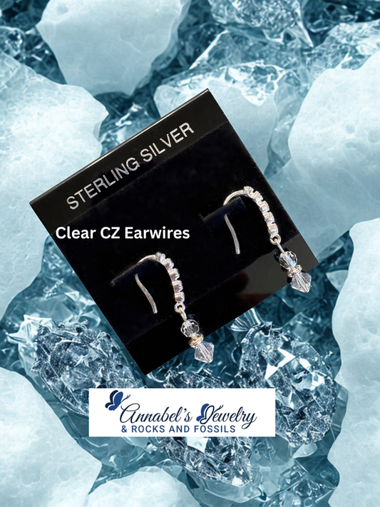 Clear CZ Earwires