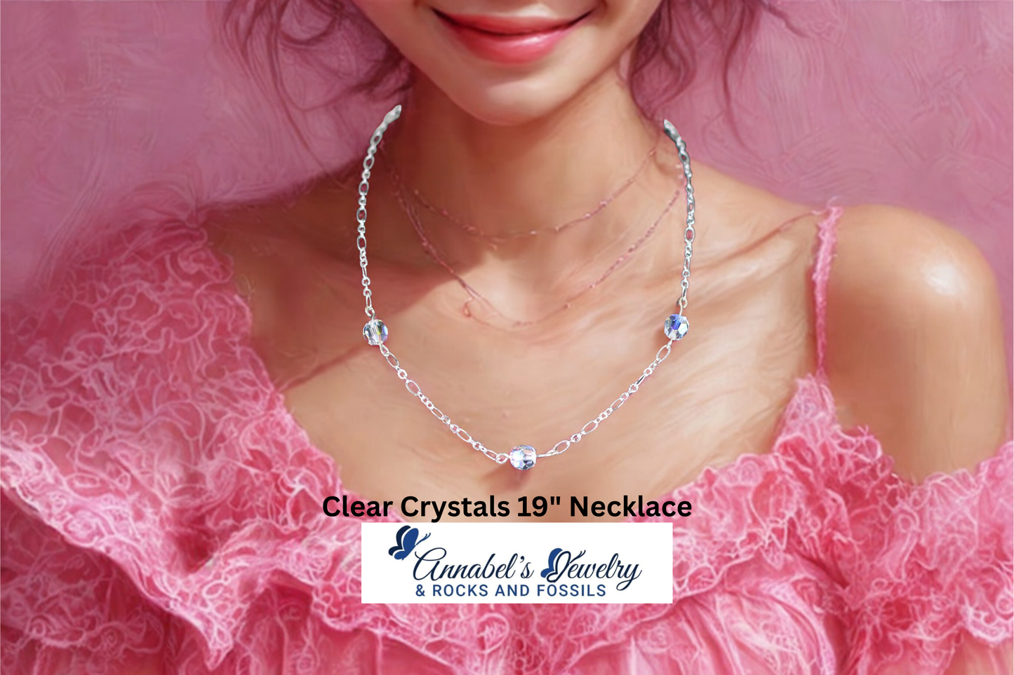 Clear Crystals 19" Necklace