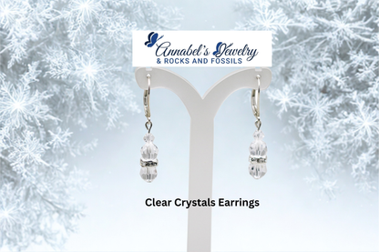 Crystals Silver Rondelles Set