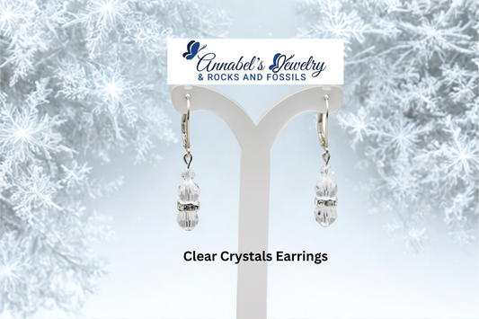 Crystals Silver Rondelles Set