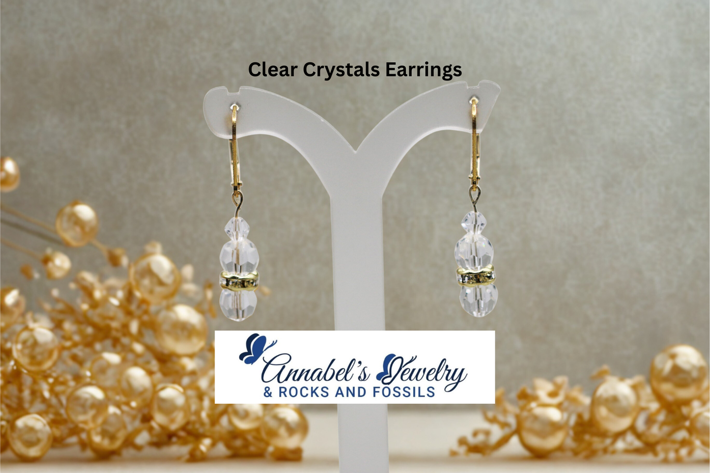 Crystals Rondelles Gold Set