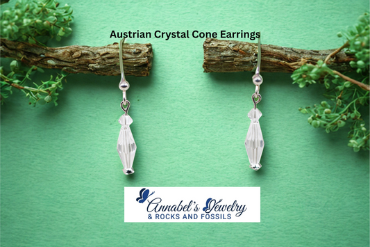 Crystal Cone Earrings