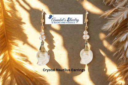 Crystal Nautilus Earrings