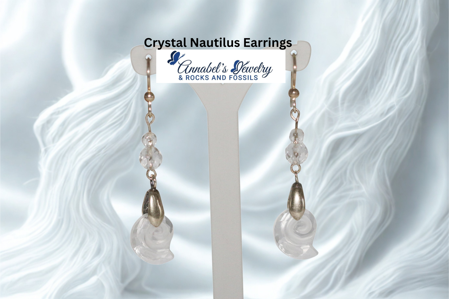 Crystal Nautilus Earrings