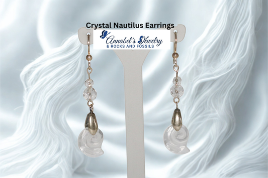 Crystal Nautilus Earrings
