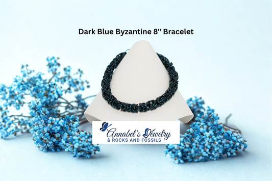 Dark Blue Byzantine 8" Bracelet