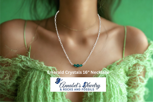 Emerald Crystals 16" Necklace