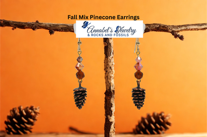 Fall Mix Pinecone Earrings
