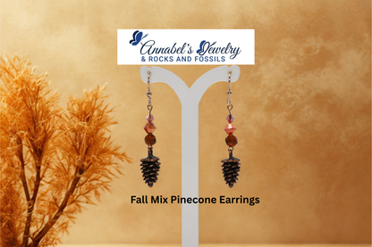 Fall Mix Pinecone Earrings