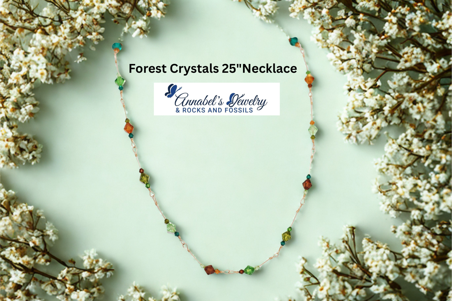 Forest Crystals 25"Necklace